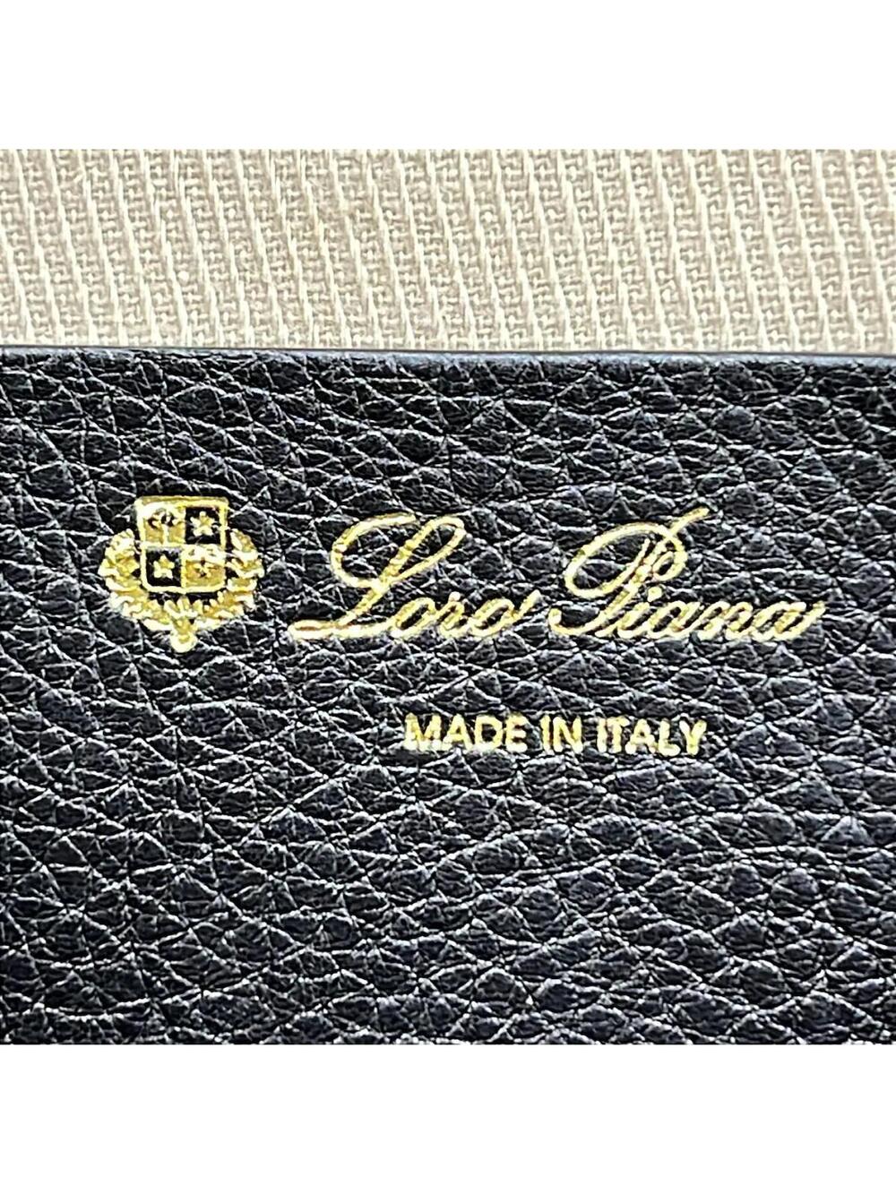 Loro Piana Black Leather Shoulder Bag #279445L62B - Picture 8 of 9